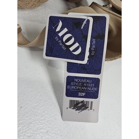 MOD by Parfait Bra Womens 32F Nude Lace Nouveau Style A1531 Racerback New - Picture 6 of 6